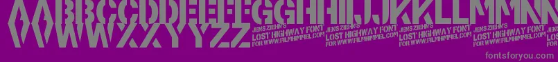 LostHighway Font – Gray Fonts on Purple Background