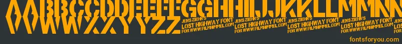 Шрифт LostHighway – оранжевые шрифты на чёрном фоне