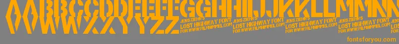 LostHighway Font – Orange Fonts on Gray Background