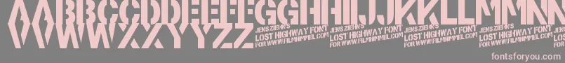 LostHighway Font – Pink Fonts on Gray Background