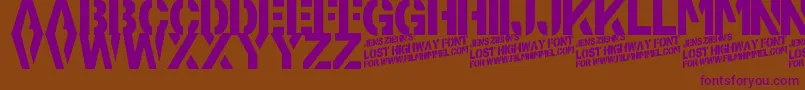 LostHighway Font – Purple Fonts on Brown Background