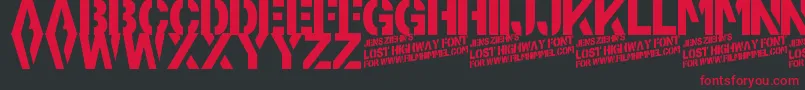 LostHighway Font – Red Fonts on Black Background