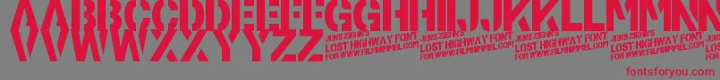 LostHighway Font – Red Fonts on Gray Background