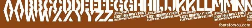 LostHighway Font – White Fonts on Brown Background
