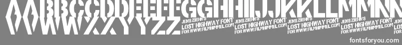 LostHighway Font – White Fonts on Gray Background