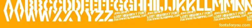LostHighway Font – White Fonts on Orange Background