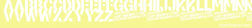 フォントLostHighway – 黄色い背景に白い文字