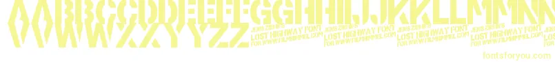 Więcej informacji o czcionce LostHighway Czcionka LostHighway – żółte czcionki na białym tle