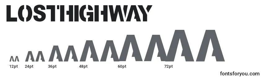 LostHighway Font Sizes