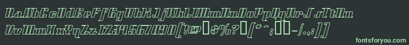 Czcionka Styll – zielone czcionki na czarnym tle