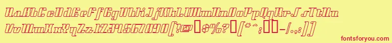 Styll Font – Red Fonts on Yellow Background