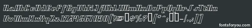 Styll-fontti – valkoiset fontit mustalla taustalla