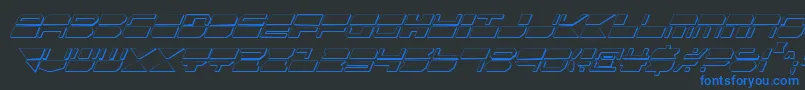 Qmarkcsi Font – Blue Fonts on Black Background