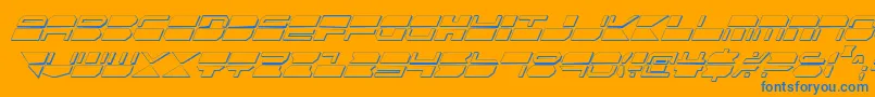Qmarkcsi Font – Blue Fonts on Orange Background
