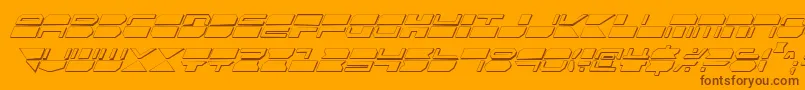 Qmarkcsi Font – Brown Fonts on Orange Background