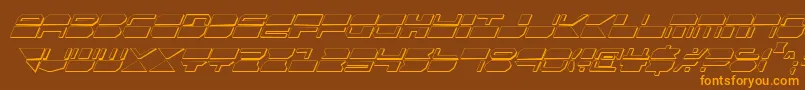 Qmarkcsi Font – Orange Fonts on Brown Background