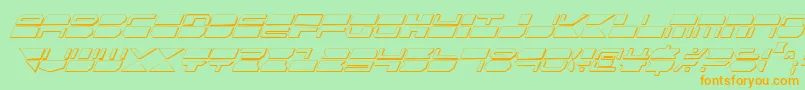 Qmarkcsi Font – Orange Fonts on Green Background