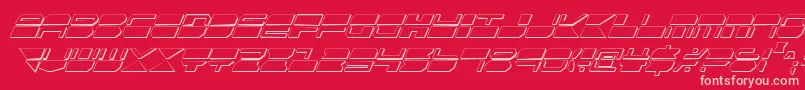 Qmarkcsi Font – Pink Fonts on Red Background