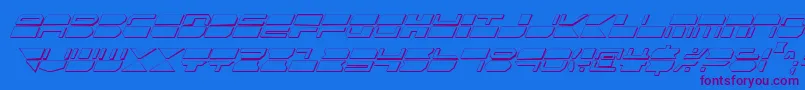 Qmarkcsi Font – Purple Fonts on Blue Background