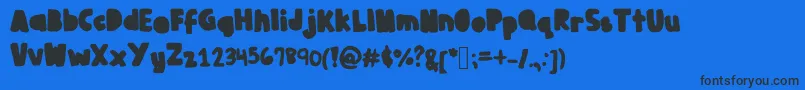 Шрифт Juliabooth – чёрные шрифты на синем фоне