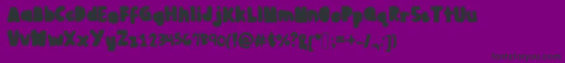 Шрифт Juliabooth – чёрные шрифты на фиолетовом фоне
