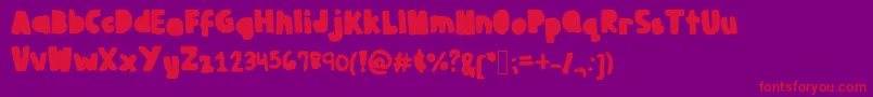 Juliabooth Font – Red Fonts on Purple Background