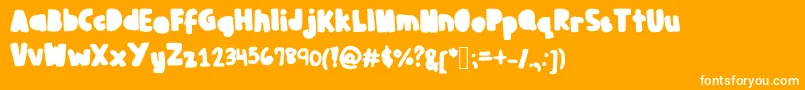 Juliabooth Font – White Fonts on Orange Background