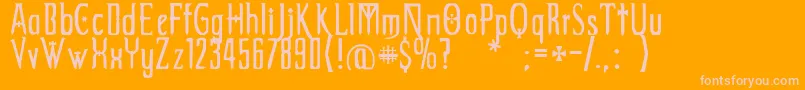 Extemplary Font – Pink Fonts on Orange Background