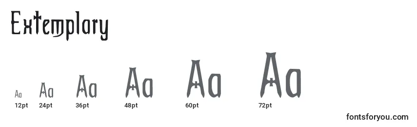 Размеры шрифта Extemplary