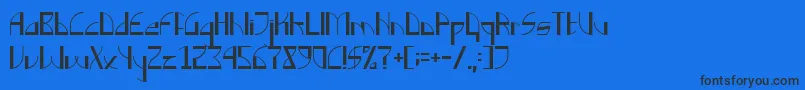 Backn-Schriftart – Schwarze Schriften auf blauem Hintergrund