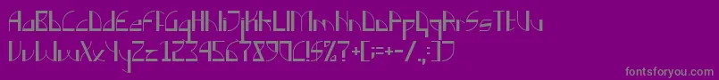 Backn-Schriftart – Graue Schriften auf violettem Hintergrund