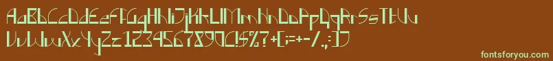 Backn Font – Green Fonts on Brown Background