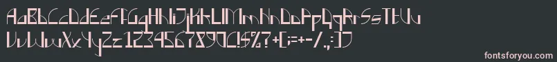 Backn Font – Pink Fonts on Black Background