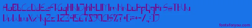 Backn Font – Purple Fonts on Blue Background