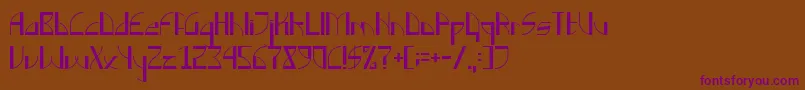 Backn Font – Purple Fonts on Brown Background