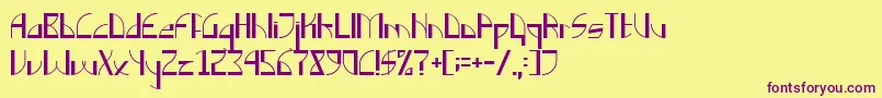 Backn Font – Purple Fonts on Yellow Background
