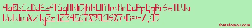 Backn Font – Red Fonts on Green Background