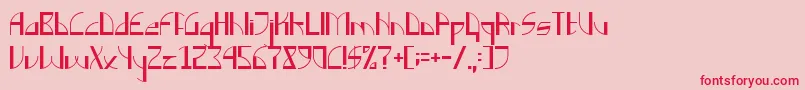 Backn-Schriftart – Rote Schriften auf rosa Hintergrund