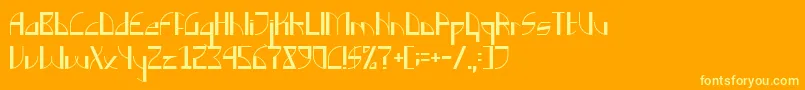 Backn Font – Yellow Fonts on Orange Background