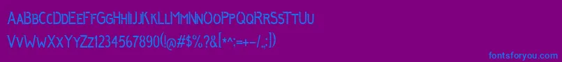 Шрифт AnggunSans – синие шрифты на фиолетовом фоне