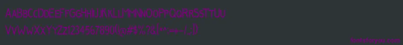 Fonte AnggunSans – fontes roxas em um fundo preto