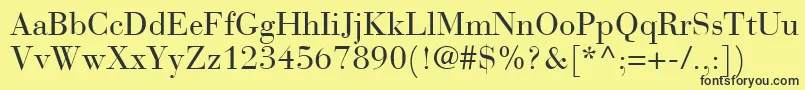 More about BauerBodoniRoman Font BauerBodoniRoman Font – Black Fonts on Yellow Background