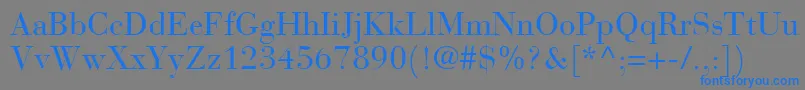 BauerBodoniRoman Font – Blue Fonts on Gray Background