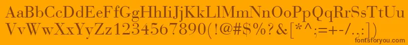 BauerBodoniRoman Font – Brown Fonts on Orange Background
