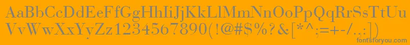 BauerBodoniRoman Font – Gray Fonts on Orange Background