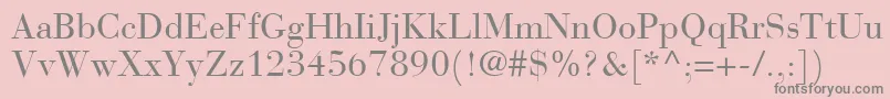 BauerBodoniRoman Font – Gray Fonts on Pink Background