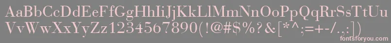 BauerBodoniRoman Font – Pink Fonts on Gray Background