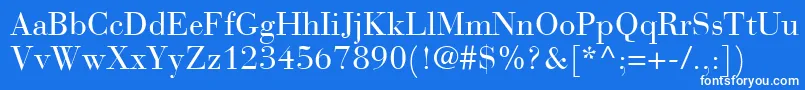 フォントBauerBodoniRoman – 青い背景に白い文字