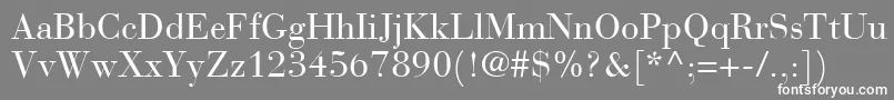 BauerBodoniRoman Font – White Fonts on Gray Background