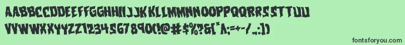 Vorvolakarotate Font – Black Fonts on Green Background
